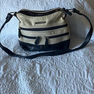 Stone Mountain Accessories Blue and Cream Crossbody Bag